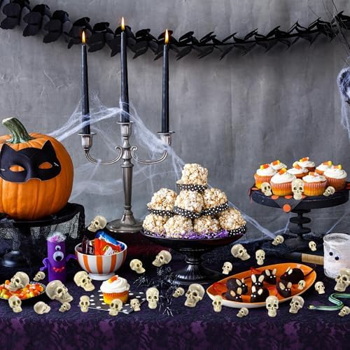 150 PCS Halloween Mini Skull Heads Plastic Skeleton Head Party Decorations