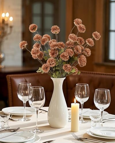 DuHouse 9pcs Faux Silk Pompon Mum Small Chrysanthemum Ball