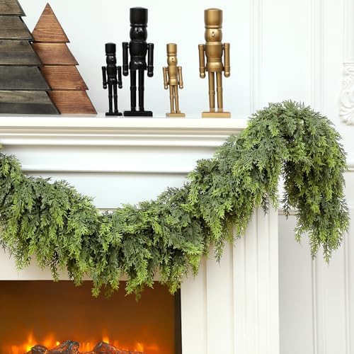 Waydress 1 Pcs 12ft Christmas Artificial Cedar Garland Realistic