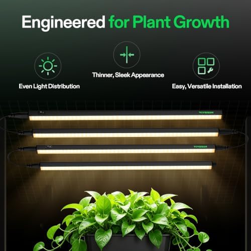 VIVOSUN T5 Grow Lights for Indoor Plants, 3000K Full Spectrum, 2FT, 8-Pack