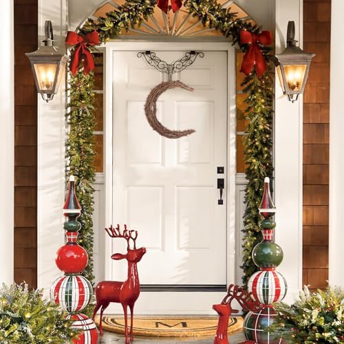 NOLITOY Natural Grapevine Wreath, DIY Crafts Moon Shape Wreath Hoop Vine Branch, Ratten Garland for Holiday Decor Party Favors(11.79 Inch) (Pack of 2)