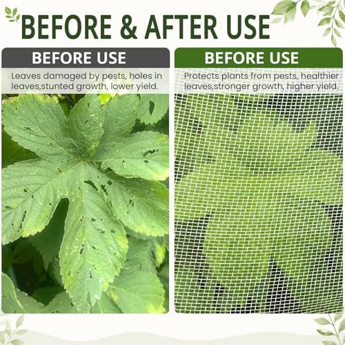 10Ft x 10Ft Garden Netting, Fine Mesh Insect Netting for Plant Protection