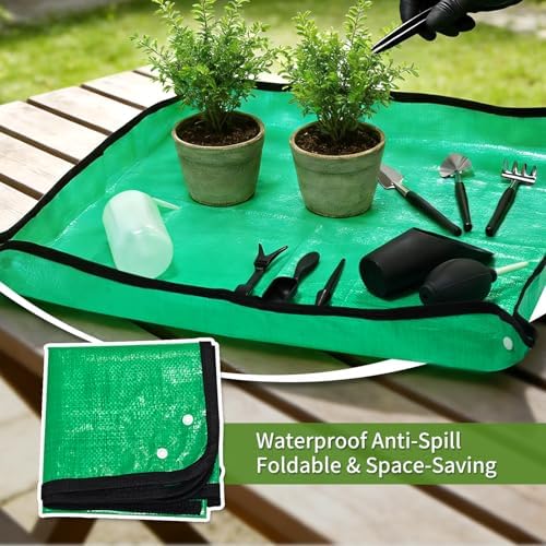 Gute 30Pcs Mini Succulent Tools Set,Plant Care Kit w/Repotting Mat