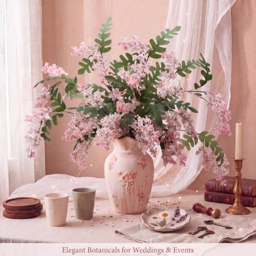 Yinder 5 Pcs 31.5'' Fall Artificial Flowers Berry Stem, Pink