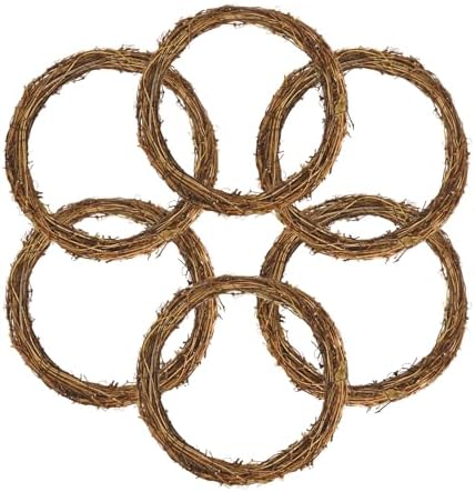6 Pack 12 Inch Grapevine Wreaths, Vine Wreath Rings for Christmas Weddings
