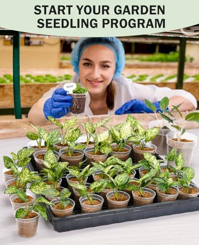 homenote 4/5/6.7 Inch Transparent Nursery Pots with Drainage Holes (30 Pcs)