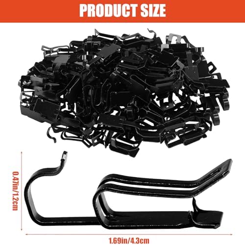 Zonon 200 Pcs Christmas Lights Metal Clips, Gutter Clips for Lights