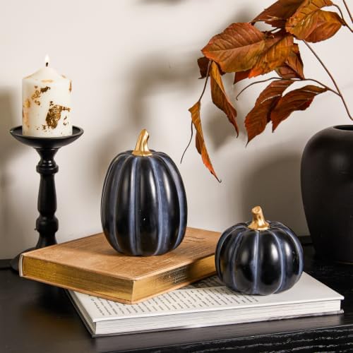 DN DECONATION Fall Pumpkin Decor, Halloween Pumpkins Decorations for Home