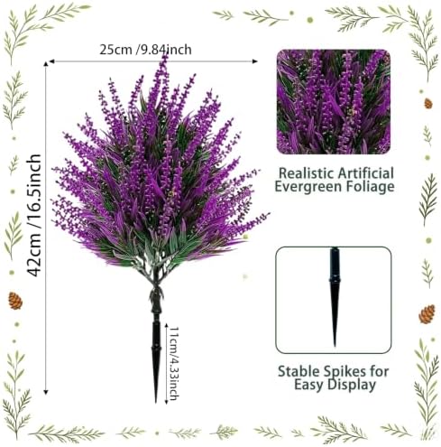 THKFUL 4 Pack Artificial Topiary Ball Trees Outdoor, UV Resistant Fall Faux Boxwood Shrubs with Ground Spikes, Small Fake Grass Bushes for Front Porch Planters, Garden & Indoor Autumn Decor