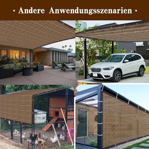 80% Shade Cloth -3x20FT Sunblock Net with Grommet,Lightweight and Durable UV Protection,Shade Cloth for Garden Patio Pergola Balcony Plants Greenhouse Dog Kennel Chicken Coop Outdoor