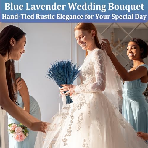 350 Stems Dried Blue Lavender Flowers for Vase Home Wedding DIY Decor