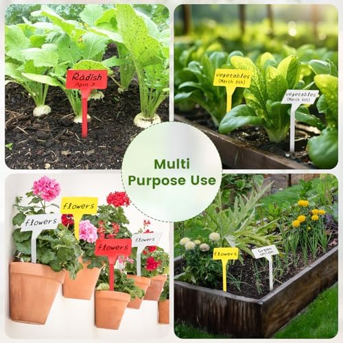 KINGLAKE GARDEN Outdoor Plastic Plant Labels 30 Pack 11.8 inch Outdoor