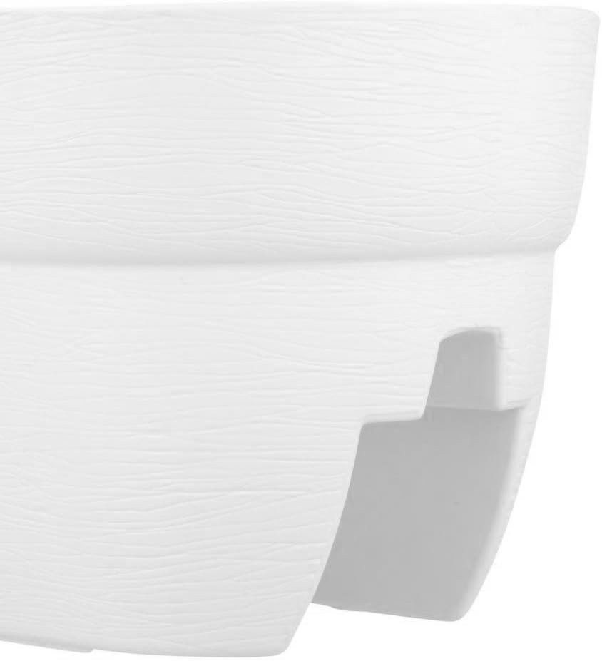 Bloomers Rail Picker Self-Watering Railing Planter Grow Box – 24" Weatherproof Resin Planter – Fits 1.25"–3.875" Wood &