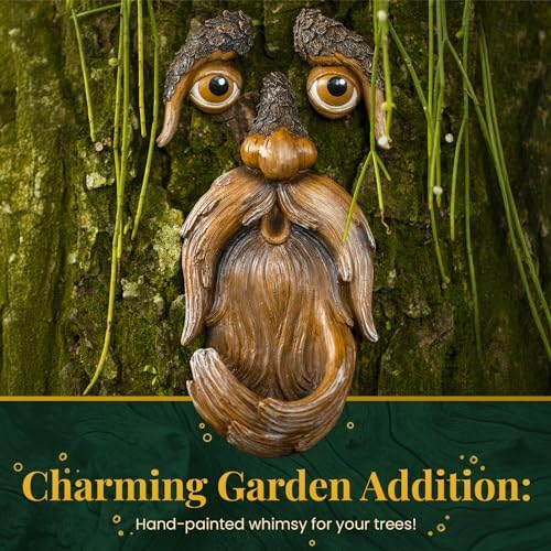 Tree Poetry Tree Face Decor Outdoor – Bird Feeder, Weatherproof Resin