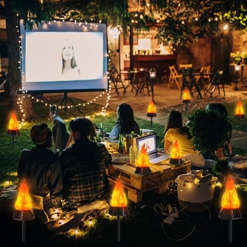 Toodour Solar Halloween Lights Outdoor, 8 Pack Solar Torch Light Waterproof