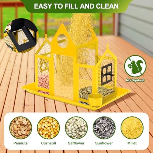 Solar Bird Feeders for Outdoors Hanging, Bird Houses for Outside