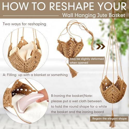 Shappy 3 Pack Boho Macrame Plant Hanger for Indoor