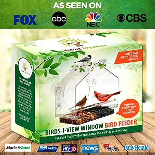 Window Bird Feeder with Strong Suction Cups, Bird Feeders for Outdoors