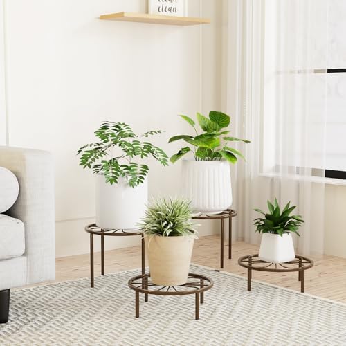 Brown Plant Stand Plant Holder - 10.24'' Short Plant Riser.
