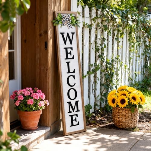3D Outdoor Welcome Sign, 45"X9", Wood
