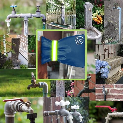 Outdoor Water Faucet Cover Socks for Winter Freeze Protection,Spigot Covers Winter Insulated,7.8" H x 6.2" W,Hose Bib Covers for Winter,Set of 4(Navy Blue)