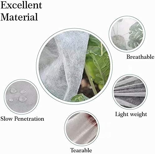 Agfabric Plant Covers Freeze Protection Frost Blankets for Plants 10'x50' 1.2oz Floating Row Cover Garden Plant Cover