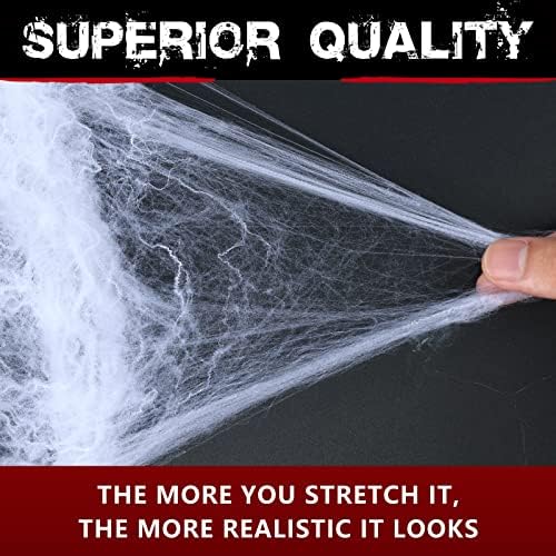 ZPISF 800 sqft Spider Webs Halloween Decorations with 30 Fake Spiders, Super Stretch Cobwebs for Halloween Indoor and Outdoor Decor