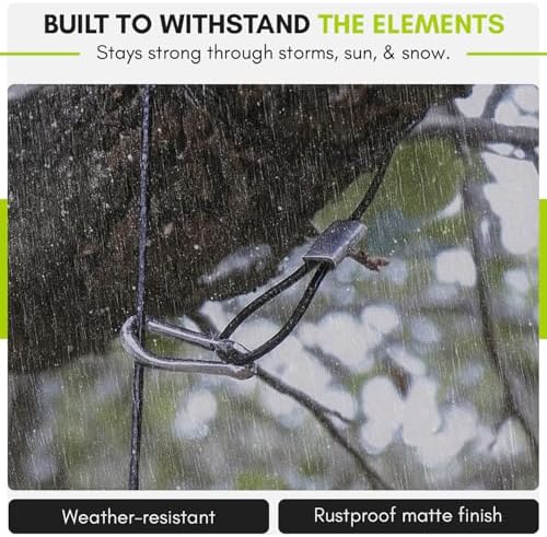 Mosaic Birds by Couronne Co. Easy Hook Hanging Stainless Steel Cable Rope with Spring Metal Snap Hook & Crimped Bolsters for Bird Feeders and Baths, Planters, Decorations and More, 48 inch (Pack of 3)