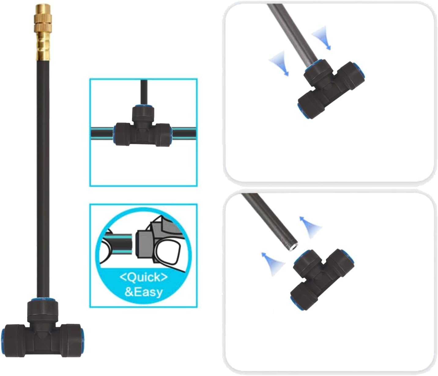 New drip Irrigation kit, Automatic Garden Watering System, Quick Connector and 360-degree Bending Dropper atomizing