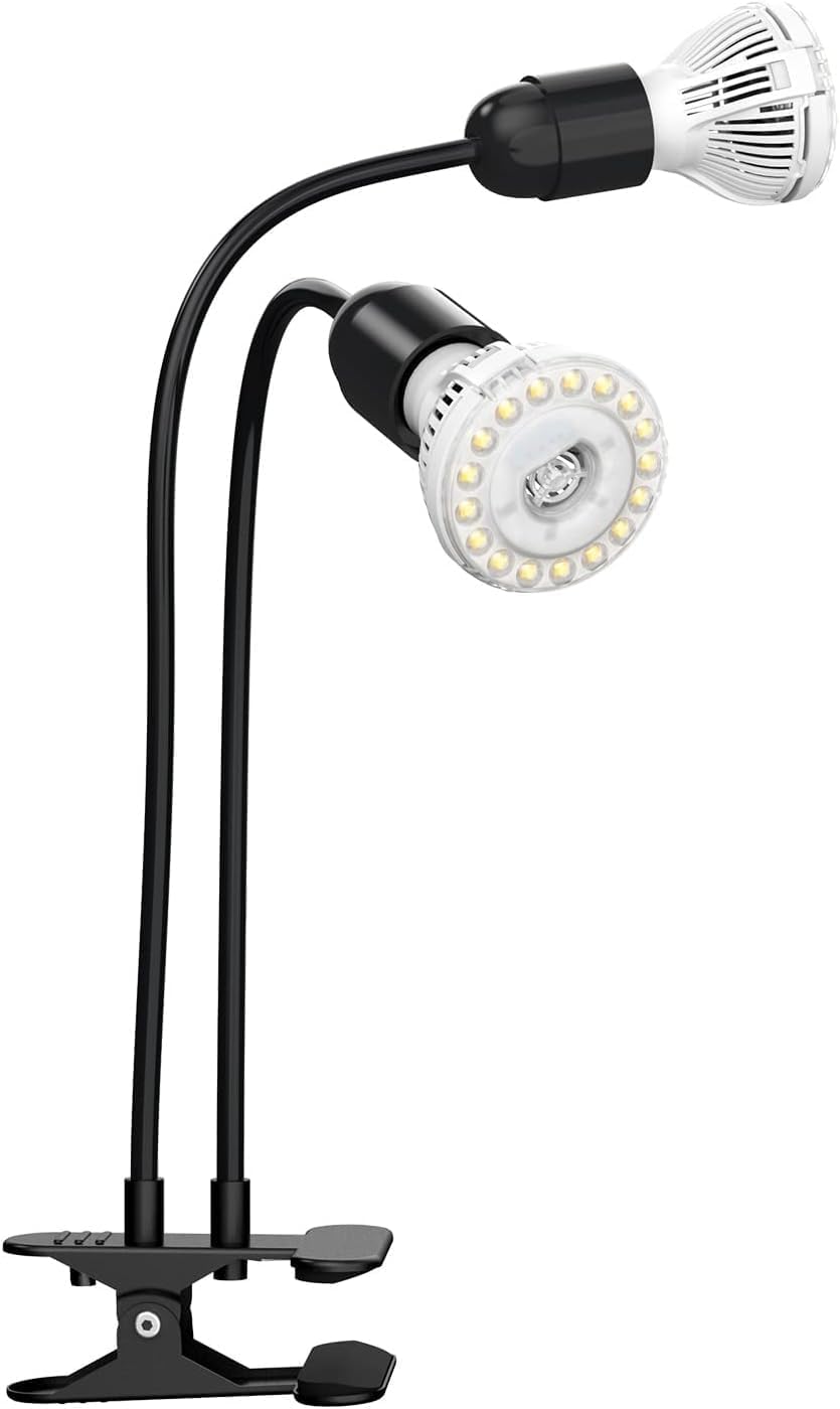 SANSI LED Grow Lights for Indoor Plants, 300W Full Spectrum Gooseneck Clamp | Grow Lamp, 20W Power Plant Light with