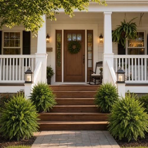 FJAKA 2 Pack 24" Christmas Pot Fillers Urn Outdoor Front Porch, Artificial Faux Christmas Trees Topiary Planter Plants with Ground Spike, for Garden, Cemetery Patio and Holiday Decorations