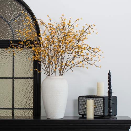 Dry Twig Faux Floral: 5 Pcs 37" Fall Leaves Stems,Fake Fall Flowers