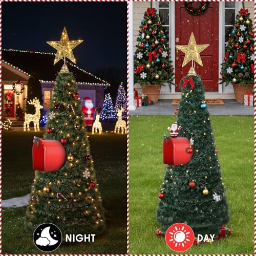 RoundFunny Mailbox Christmas Tree DIY Artificial Christmas Mail Box Swags