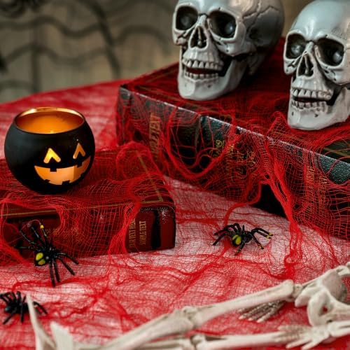 ZYP 410x80 in Halloween Creepy Cloth for Yard and Outdoor Decorations,Red