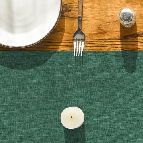 Artoid Mode Forest Green Table Runner, Seasonal Christmas Spring Washable Kitchen Dining Table Decoration for Home Party Decor 13x60 Inch