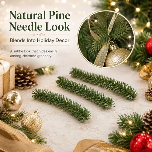 RAINFLOW Christmas Garland Ties - 24 Garland Straps for Christmas Decor