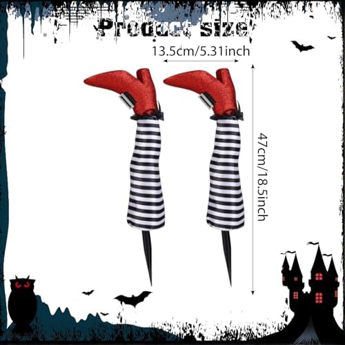 Halloween Upside Down Witch Legs with Stake Lawn Versatile Patios Yard Stake