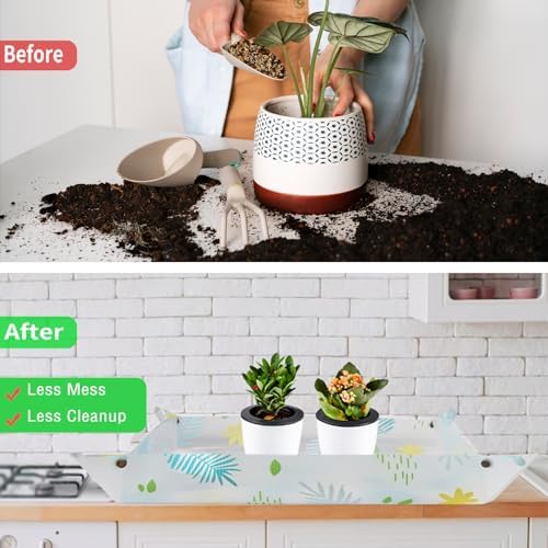 32.4" Repotting/Potting Soil Mat for Indoor Plants,Thicker Potting Tray