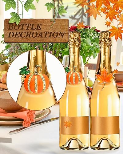 KPOSIYA Thanksgiving Napkin Rings, Fall Napkin Holders, Pumpkin, 6pcs