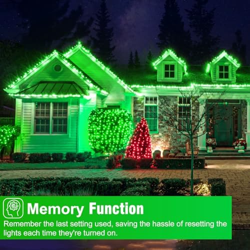 2 Pack Christmas Lights Outdoor, Total 200FT 600 LED Christmas Tree Lights