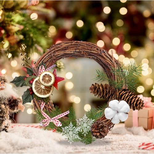 16 Pcs 6 inch Natural Grapevine Wreath Set, Hand-Woven Vine Branch Wreaths for DIY Crafts, Christmas Decorations, Home & Event Styling