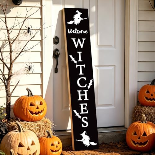 Halloween Porch Decor Door Decorations Outdoor Wooden Porch Sign 46.8 Inch