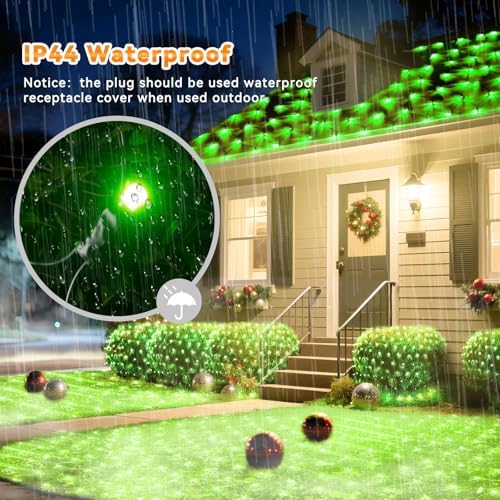 LitHome 14.8FT x 5FT Christmas Net Lights Outdoor Mesh Lights Connectable