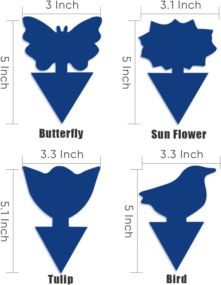36 Pack Fungus Gnat Traps for House Plants, Blue Sticky Traps for Indoor Outdoor Use to Get Rid of Whitefly Mosquitoes