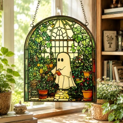 Colingmill Ghost Plant Suncatcher Cute Ghost Greenhouse Suncatcher