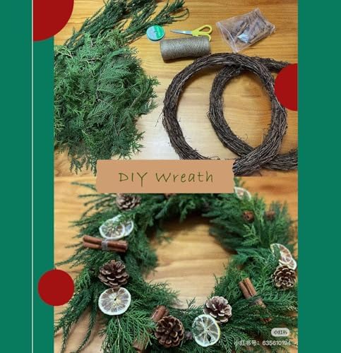 YYCRAFT 4 Pcs Wooden Grapevine Wreath, 10 Inch