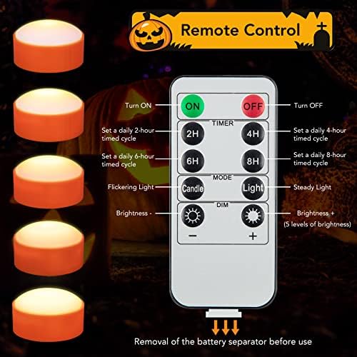 4-Pack Halloween Decorations LED Pumpkin Lights, Pumpkin Light Decoration