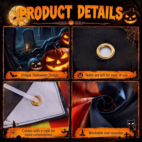Irenare 7 x 16 ft Witch Halloween Garage Door Cover Banner Decoration