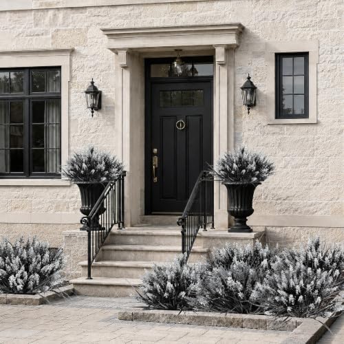 Black Artificial Flowers Outdoor Fake Plants Grass Halloween Decorations