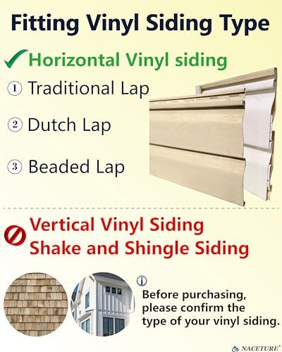 NACETURE Vinyl Siding Hooks Hanger Siding Clip for Hanging, 20 Pack